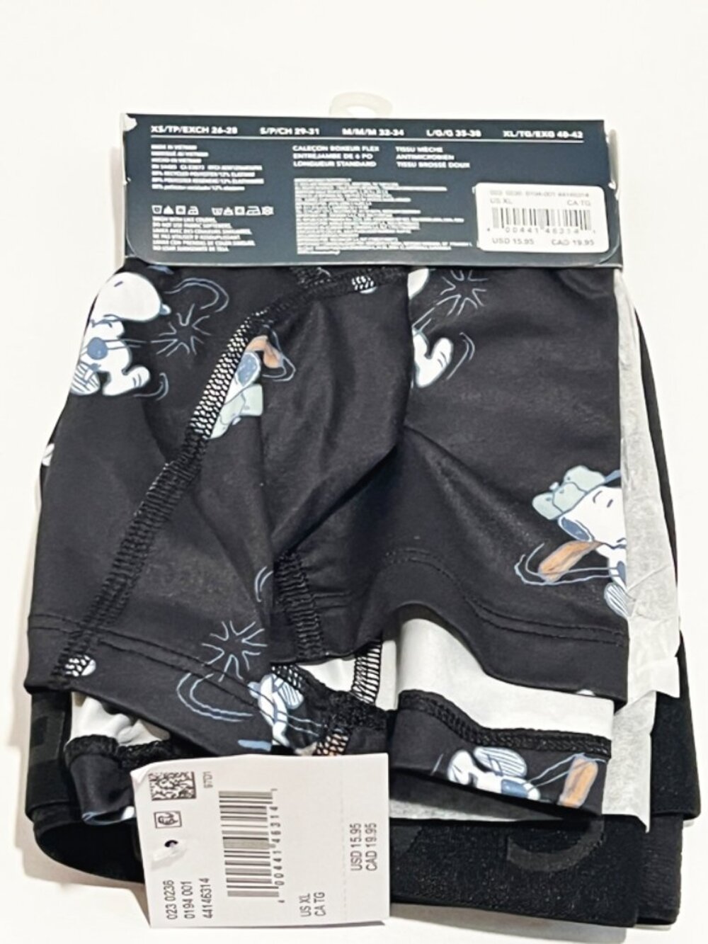 American Eagle Men XL 6" Flex Boxer Briefs Snoopy Peanuts Navy NWT Lot of 3 - Picture 4 of 6